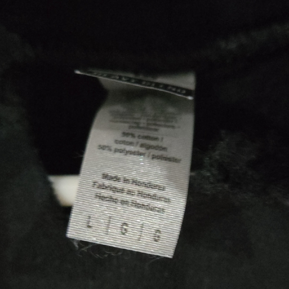 Gildan Sz Large Black Hoodie with Red 'Good Vibes' Design - Picture 3 of 8